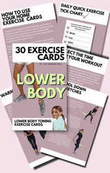 Lower Body Exercises - Exercise Cards for At Home