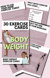 Exercise Snack Workout Cards - At Home BodyWeight