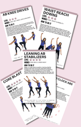 Standing Ab Exercises - Exercise Cards for At Home Abs